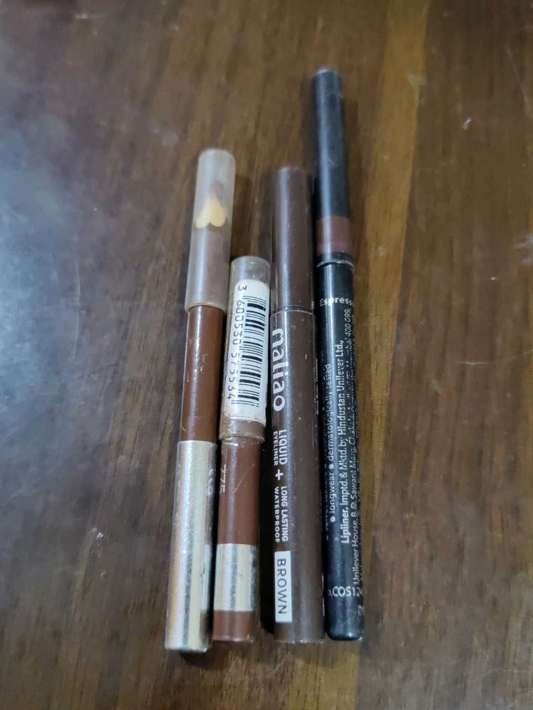 All Brown Color Eyeliner And Lipliners