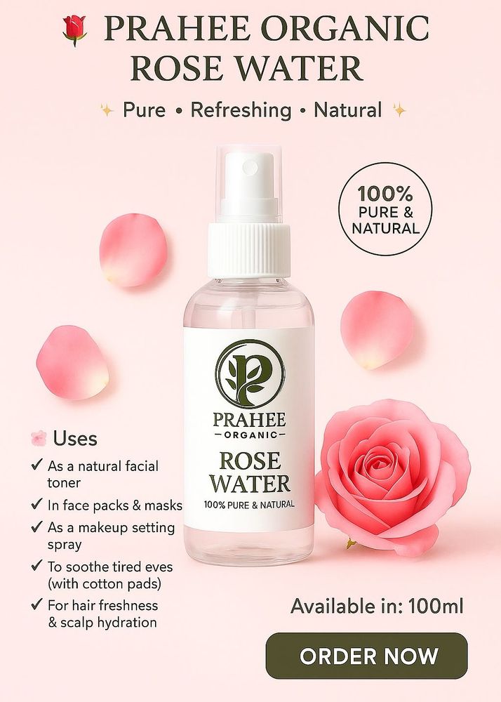 Prahee Organic Rose Water
