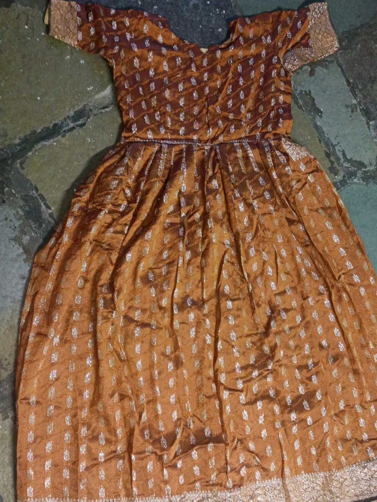 Elegant Orenge Ethnic Gown