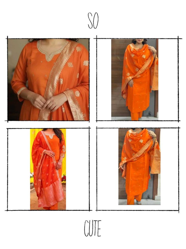Orange Kurta Set