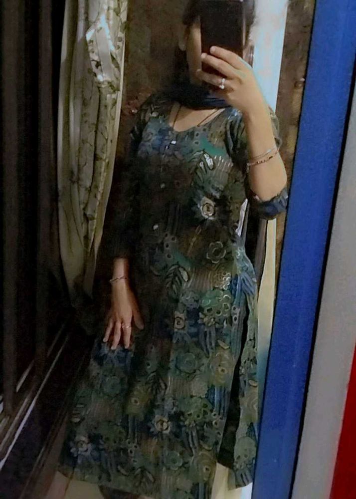 Green Kurta Pant Set