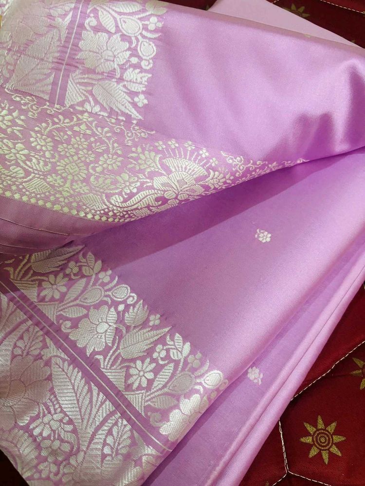 Lavender Silk Saree
