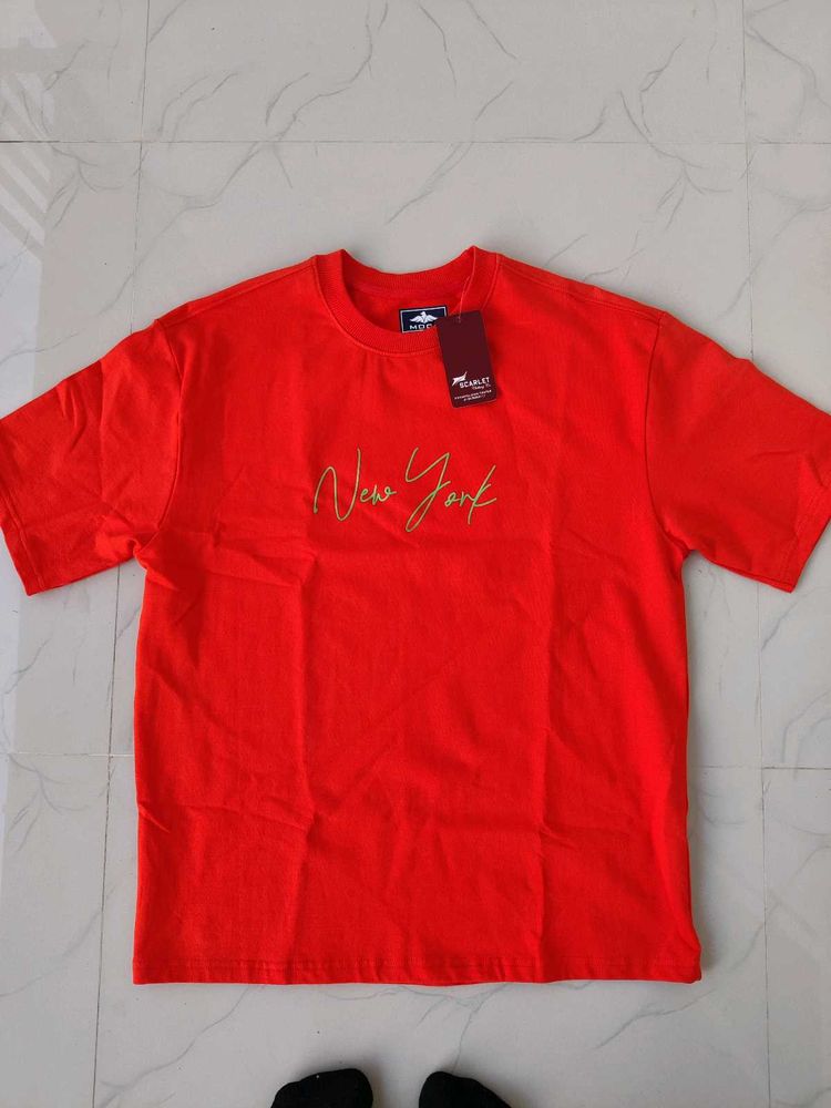 &#39;New York&#39; Graphic Five Sleeve Tshirt  - Size M