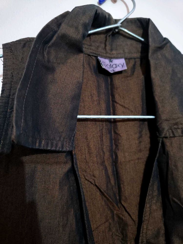 Metallic Cropped Jacket For Women