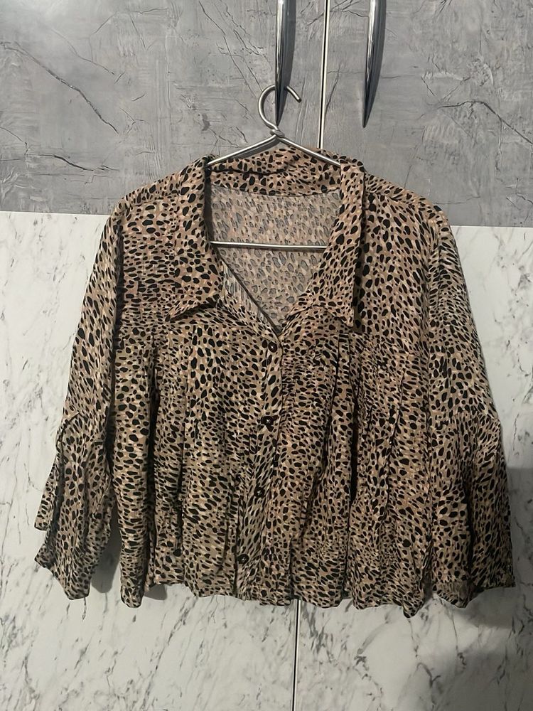 Leopard Print Blouse