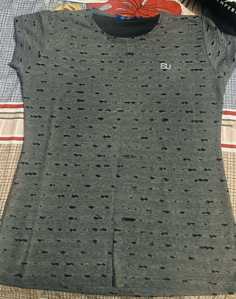 Gray Distressed Tee