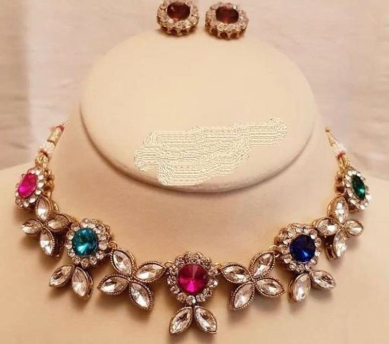 Colorful Stone Necklace &amp; Earring Set