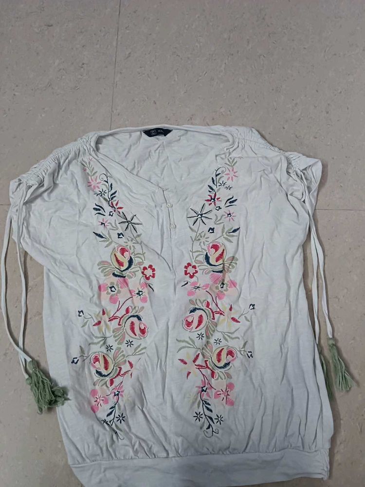 Floral Embroidered Top