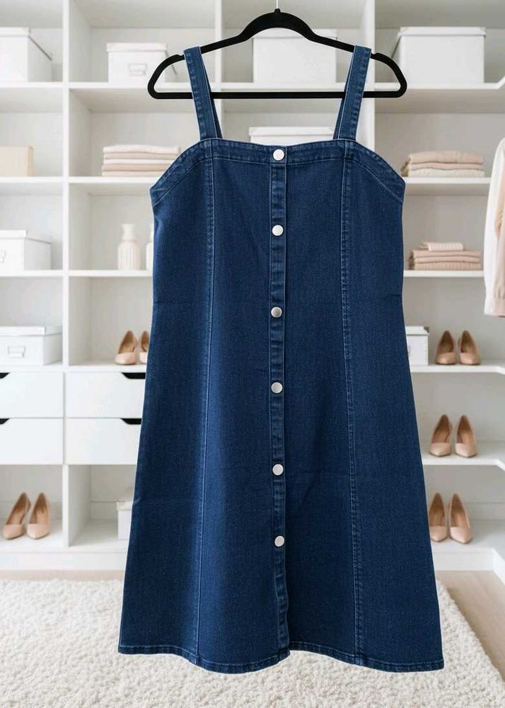 Denim Button-Down Dress