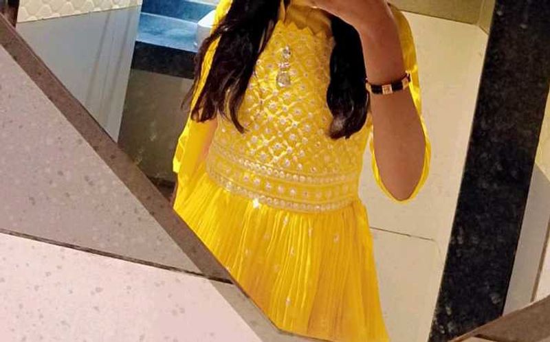 Yellow Embroidered Kurta