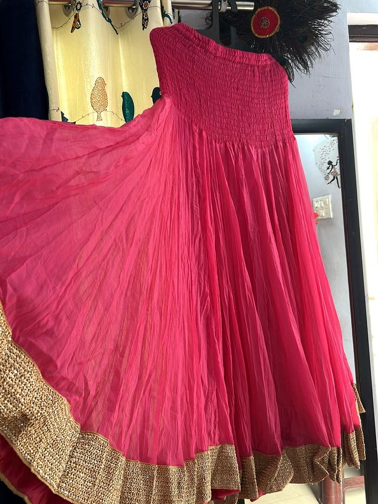 Pink Ethnic Skirt
