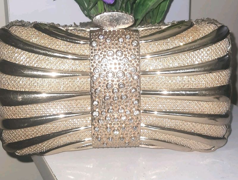 Golden Wedding Hand Clutches For Women
