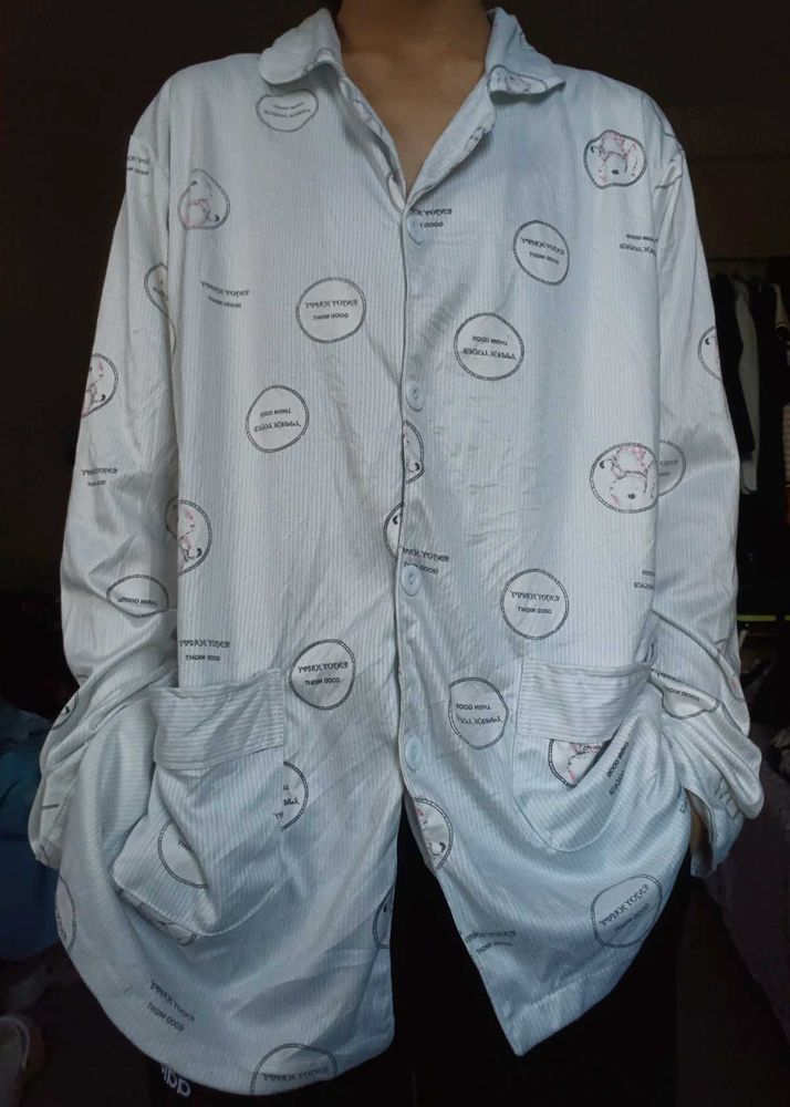 Light Blue Rabbit Night Shirt