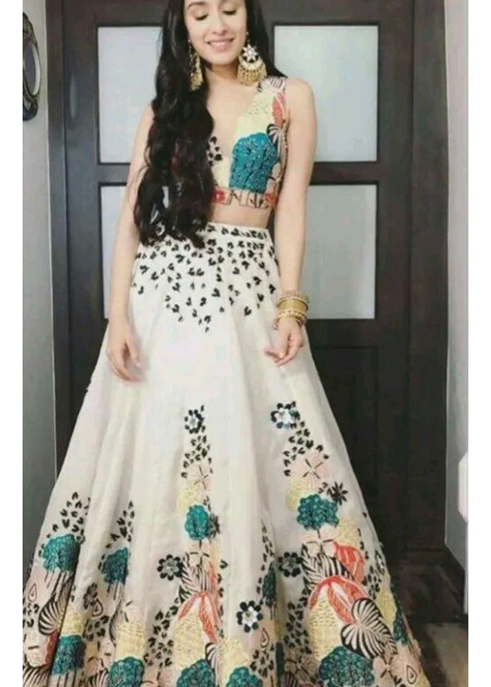 Floral Lehenga Crop Top Set