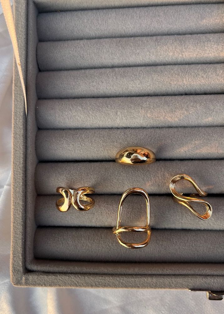 Gold Tone Ring Set