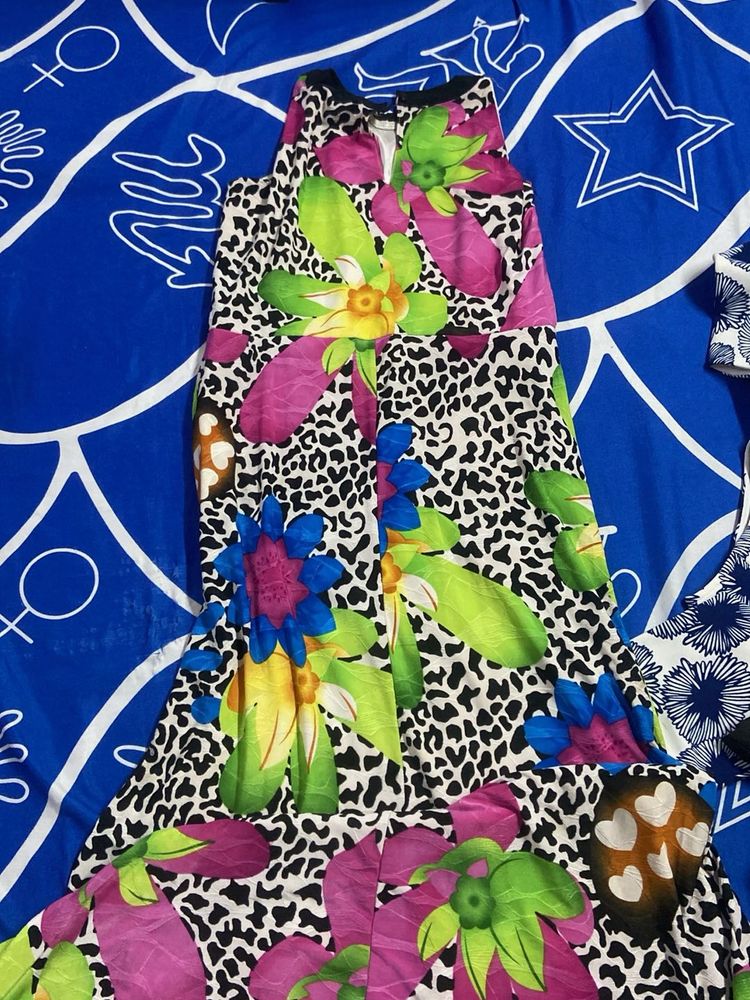 Bold Floral &amp; Animal Print Dress