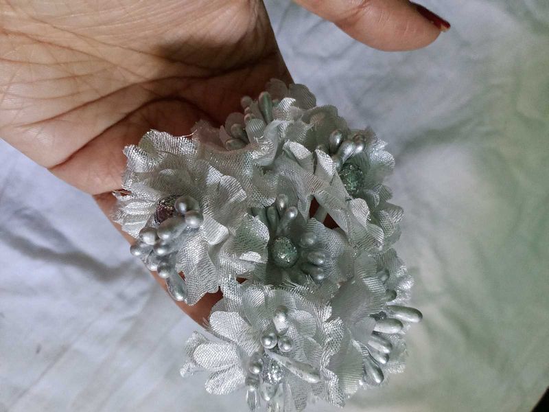Silver Artificial Flowers
