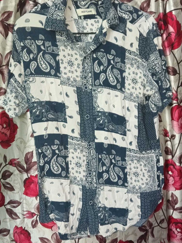 Patchwork Print Shirt
