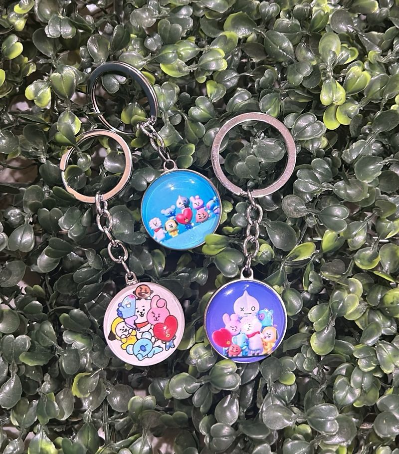 BTS globe keychain