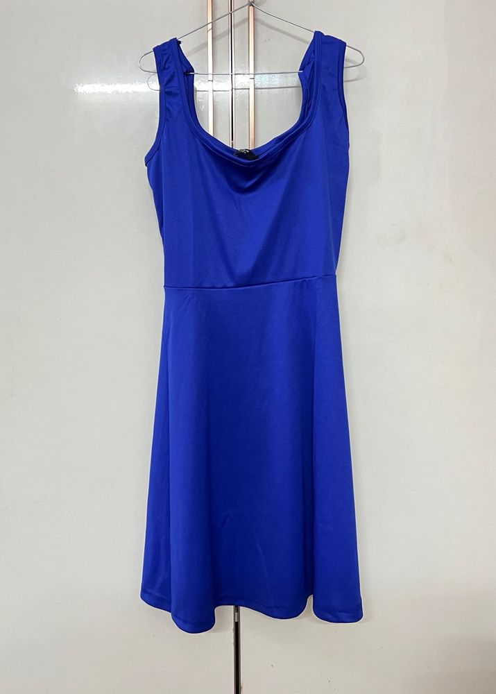 shein Electric Blue Sleeveless Dress
