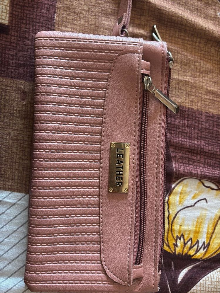 Elegant Pink Leather Wallet