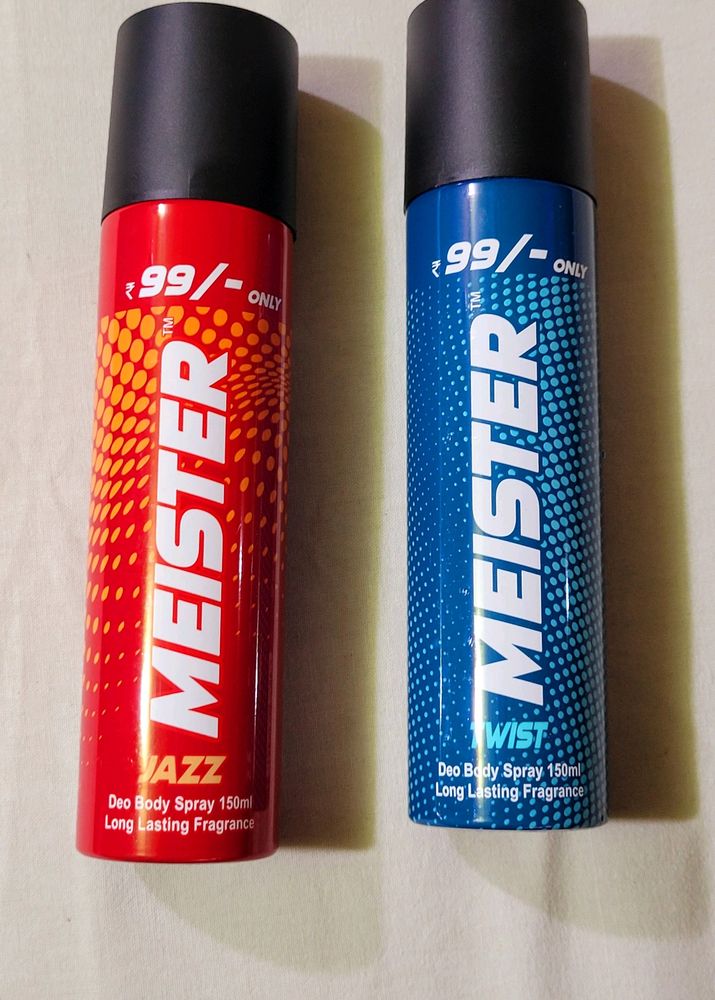 Meister Deo Body Spray Long Lasting Fragrance Pack Of 2