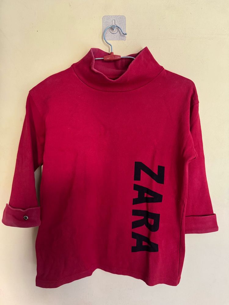 Red Top turtleneck 30-34inch bust stretchable