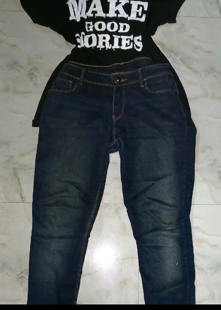 Jealous 21 Dark Blue Super Skinny Jeans, 32