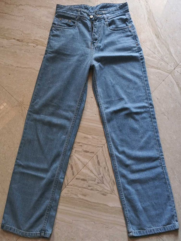 Denim Straight Pants
