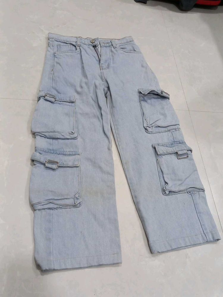 Cargo Denim Pants