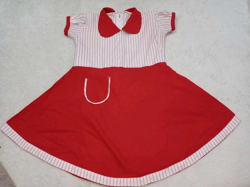 Vintage Style Red &amp; White Dress Anime