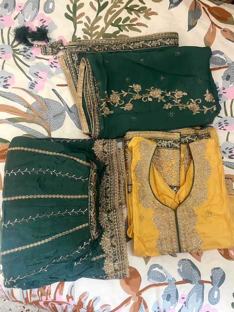 Pakistani Style Grara Suit Set Heavy Work