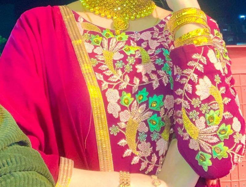 Gown With Dupatta And Lagies