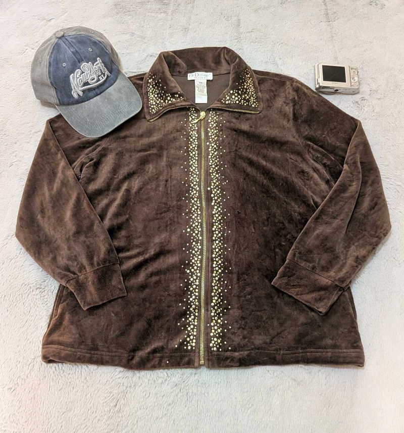 D&amp;D lifestyle Brown Embellished Jacket