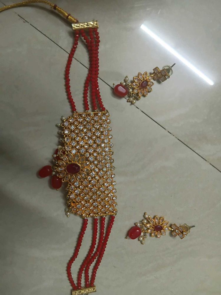 Red &amp; Gold Jewelry Set
