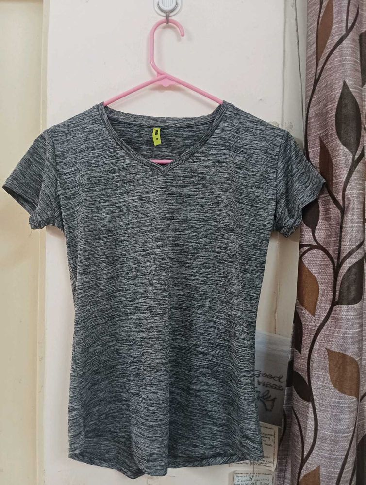 Gray V-Neck T-Shirt