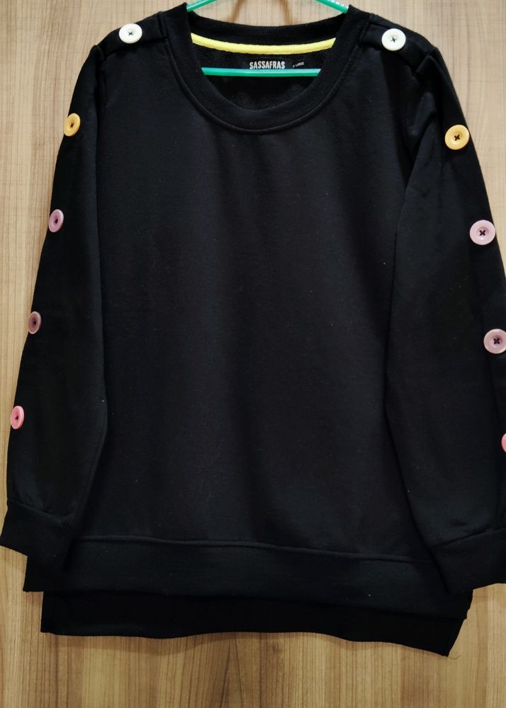 Black Full Sleeve Sweatshirt Women Or Girl