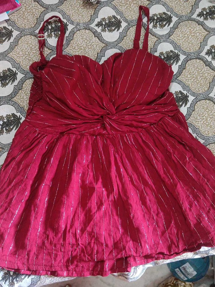 Red Spaghetti Strap Top