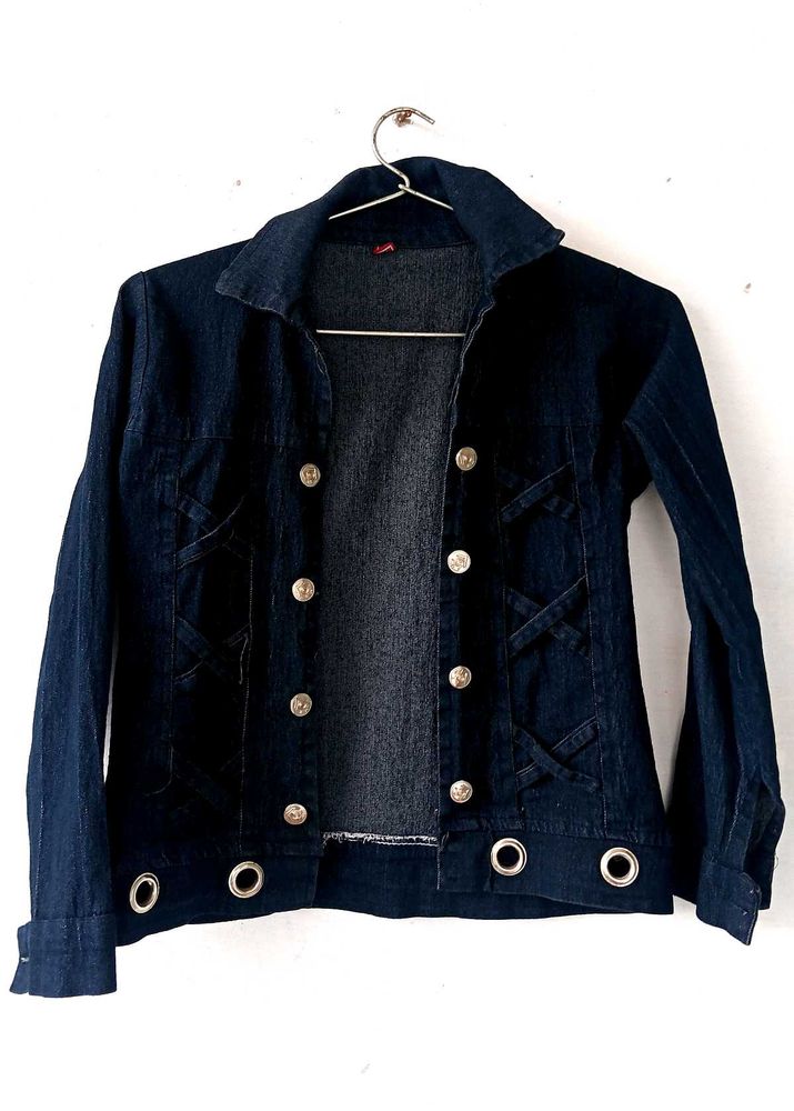 Vintage Denim Crop Jacket