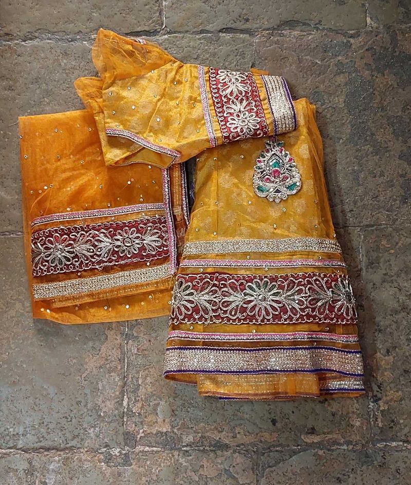 Gorgeous Yellow Embroidered  Choli
