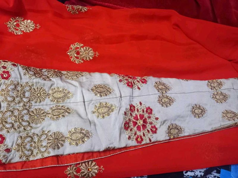 Full Embroidery Heavy Lehanga Saree