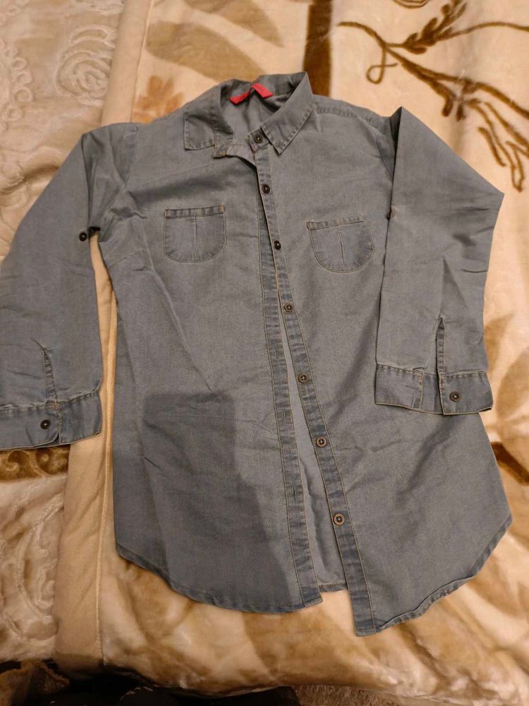 Denim Long Sleeve Shirt