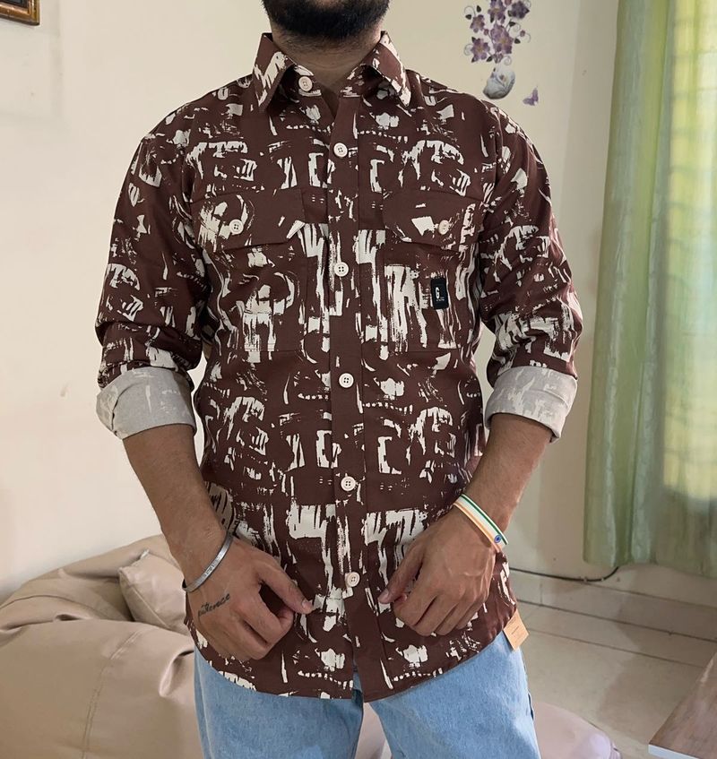 Pattern Shirt L Size