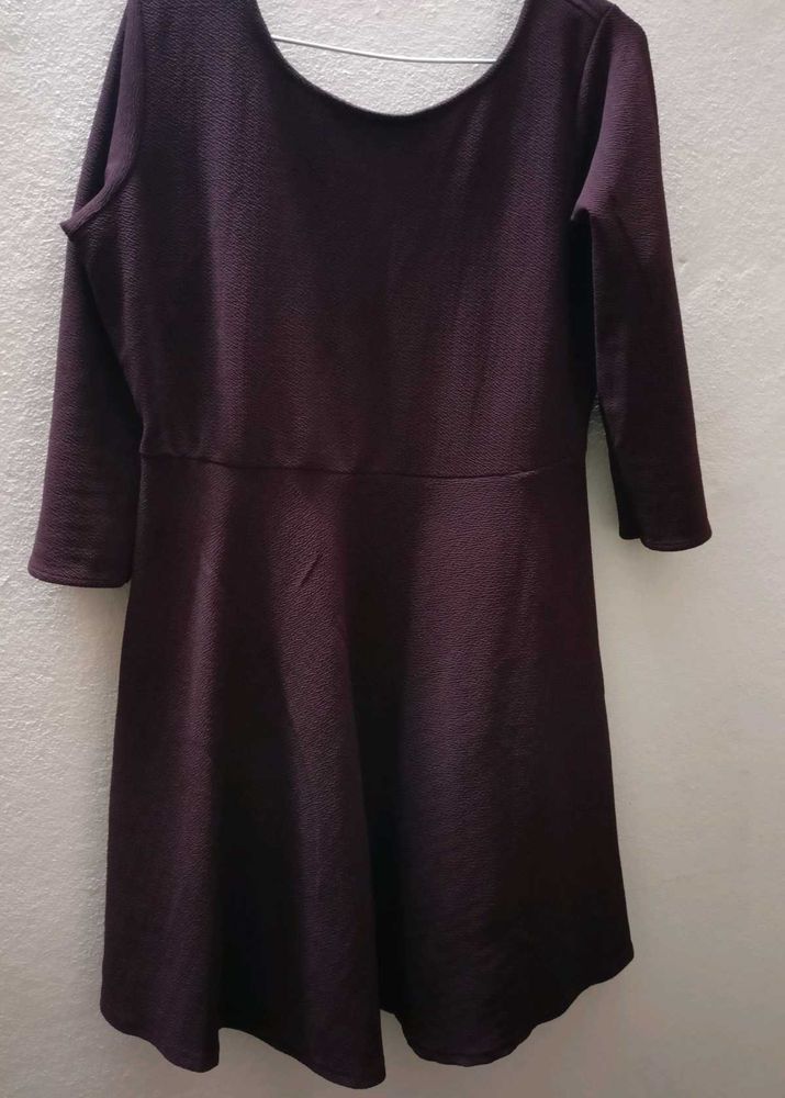 Coffee Brown Skater Dress.