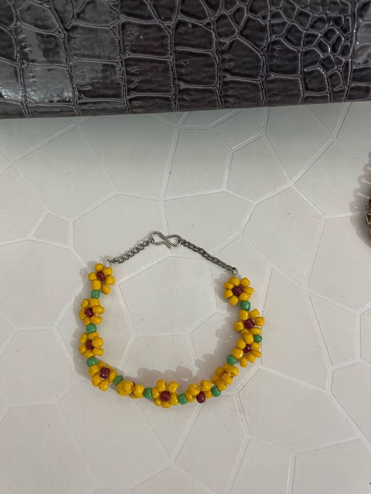 Sunflower Beaded Bracelet