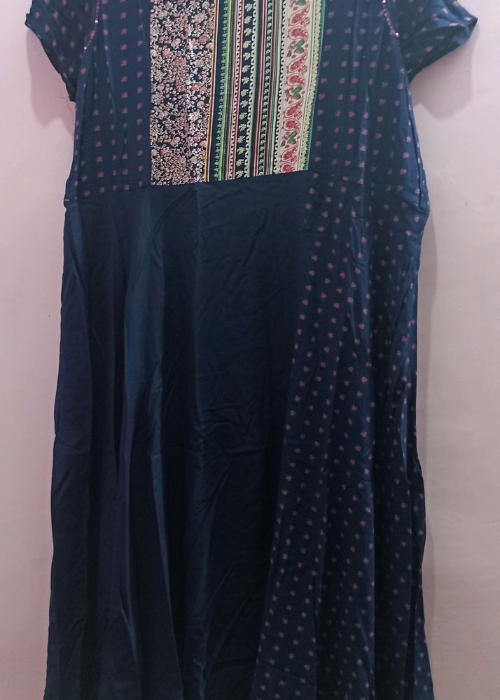 Anaarkali Kurti Blue Color