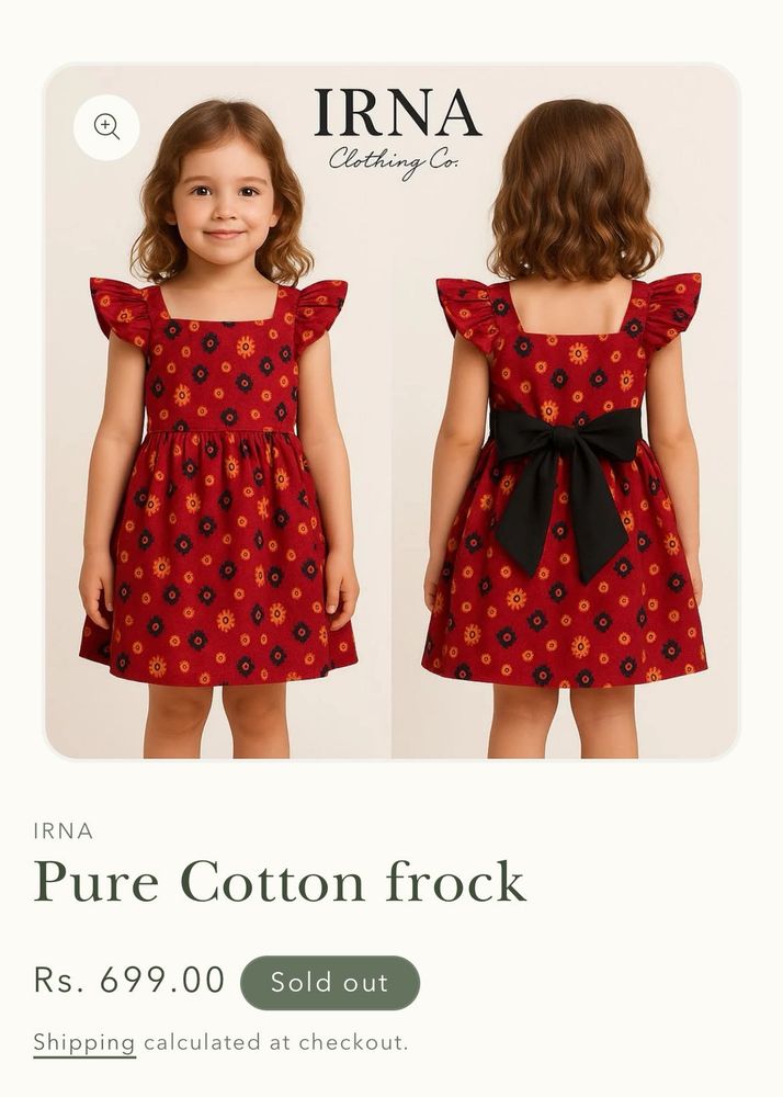 Unused pure Cotton Frock