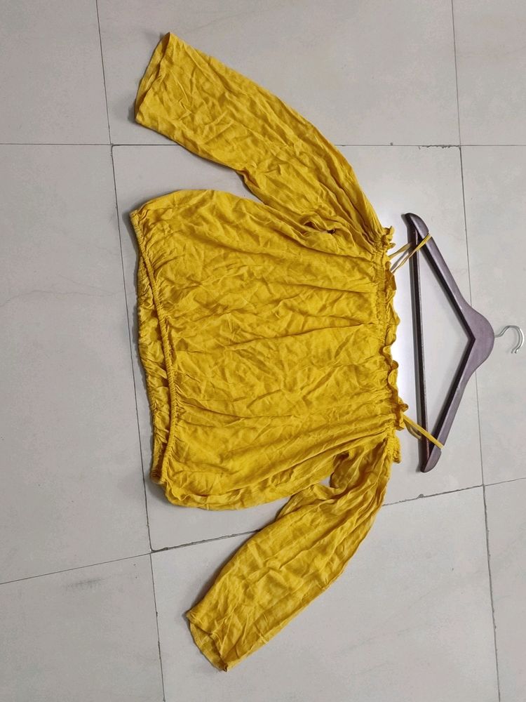 Yellow Offshoulder Top