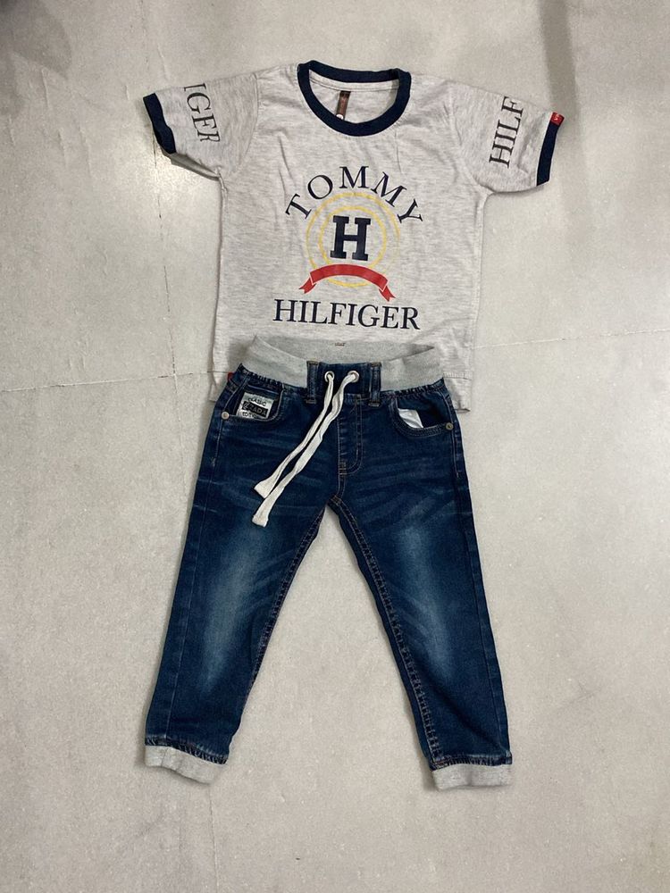 Tommy t Shirt And Zara Denim For 2-4 Yr Boy