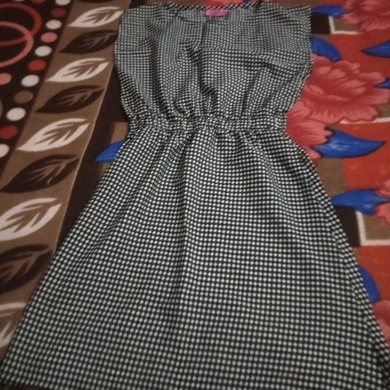 Check Print Mini Dress